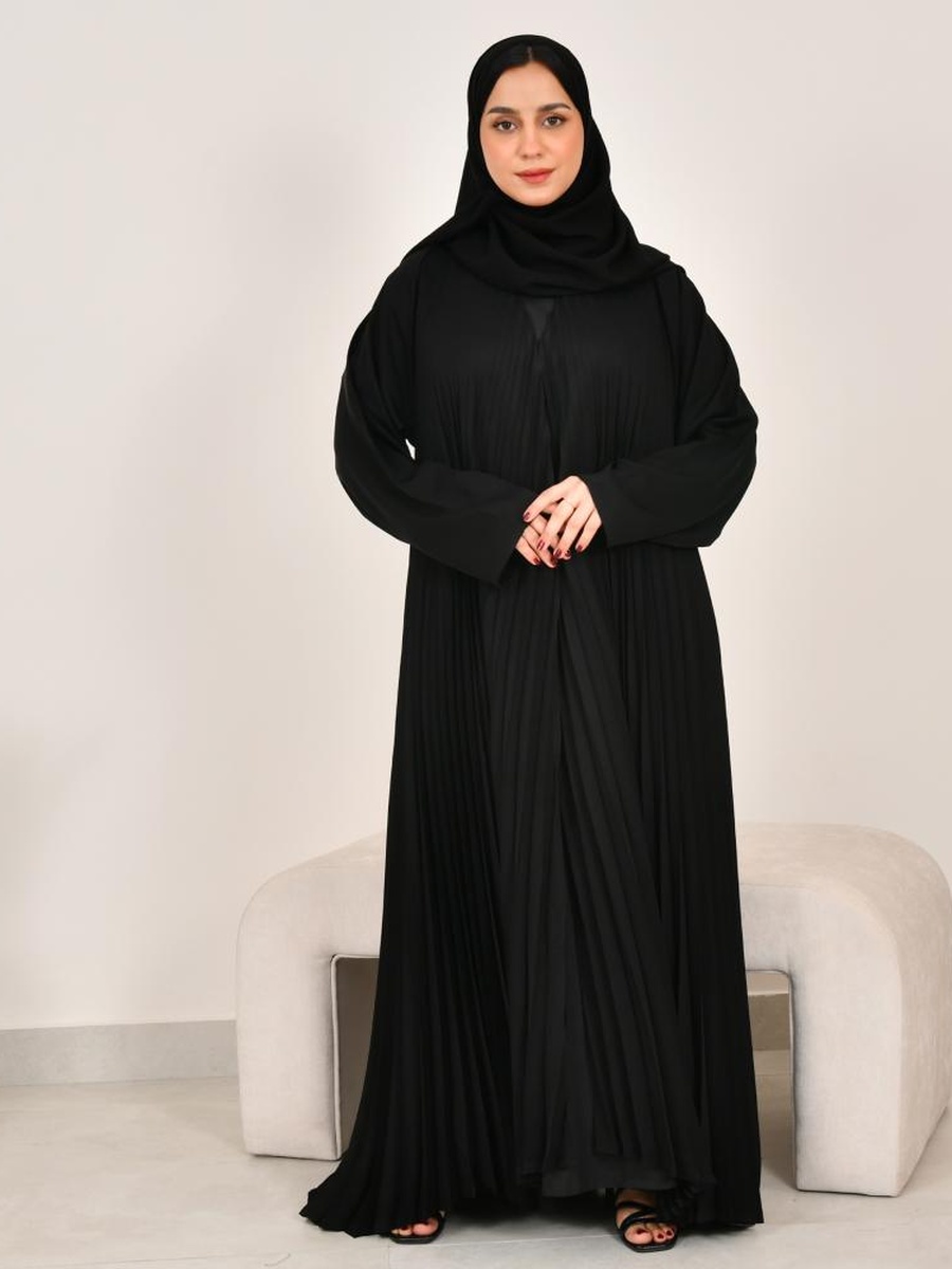 عباية بكسرات - أسود