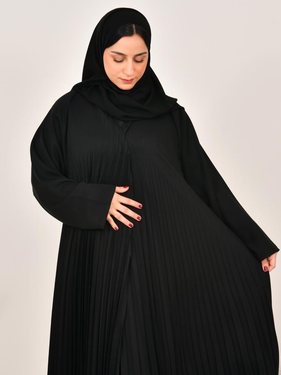 عباية بكسرات - أسود