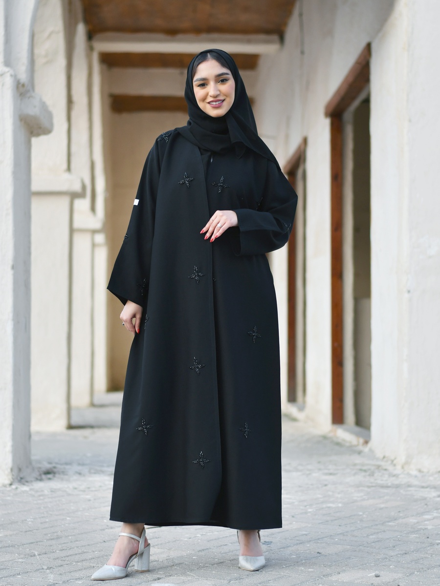 Black Embellished Abaya