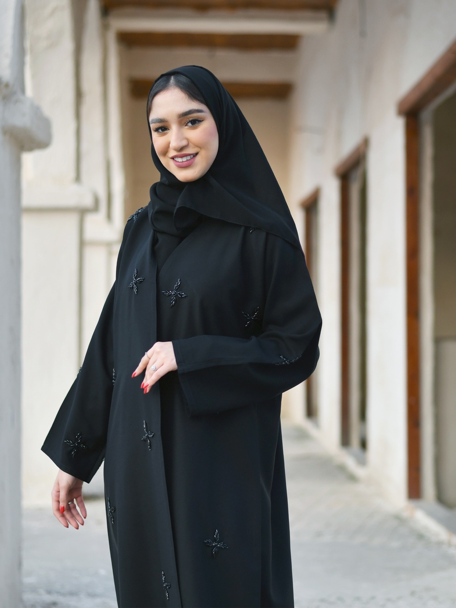 Black Embellished Abaya