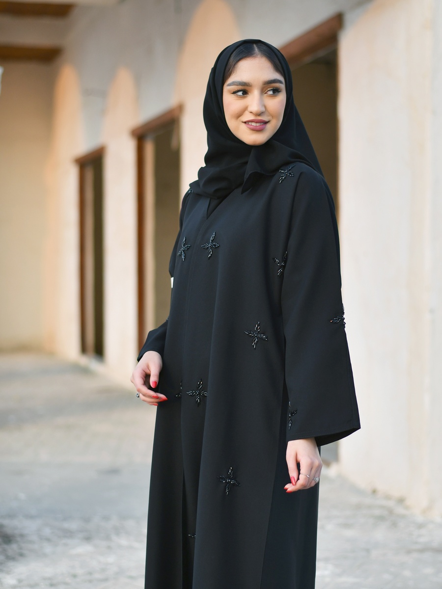 Black Embellished Abaya