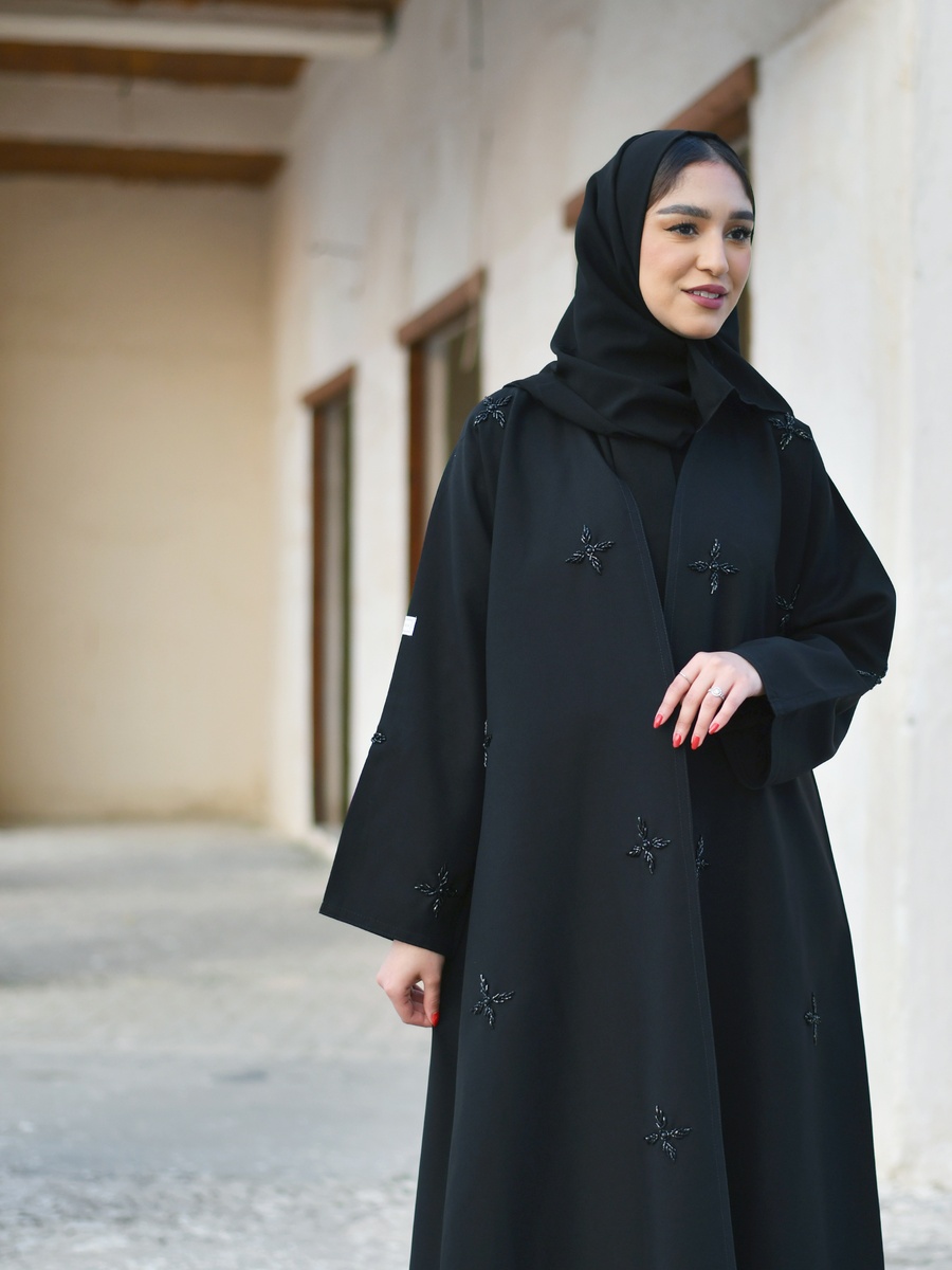 Black Embellished Abaya