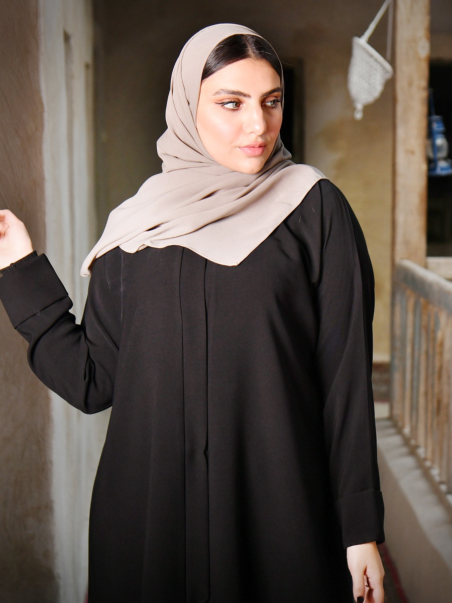 Black Solid Abaya