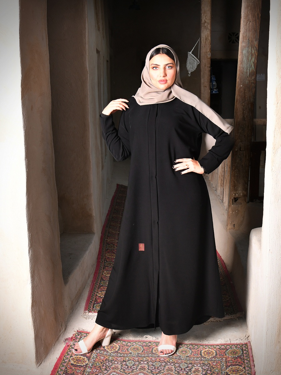 Black Solid Abaya