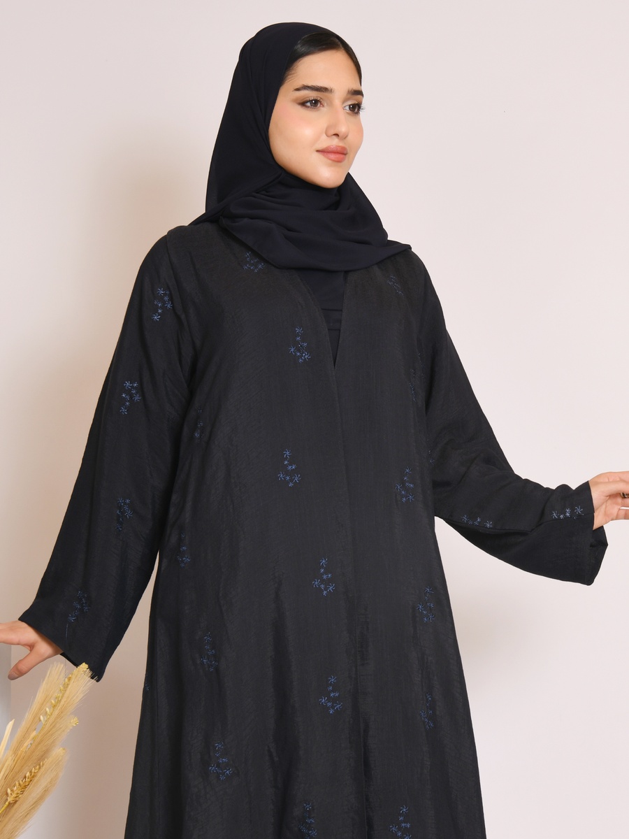 Black Embroidered Abaya