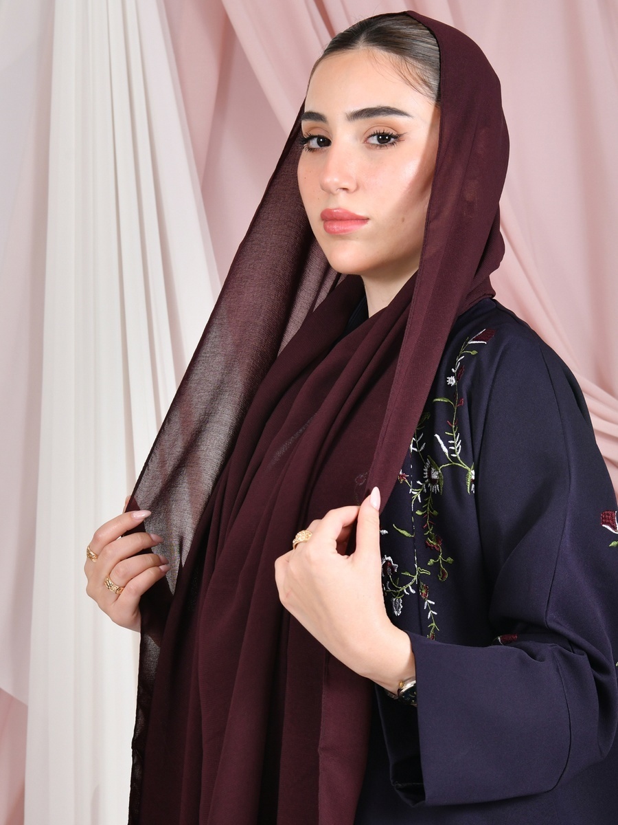 Embroidered Front Open Abaya