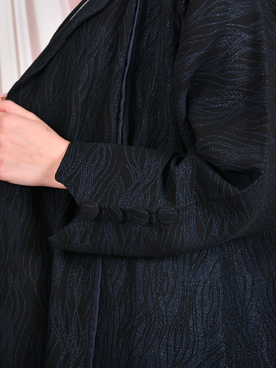 Jacquard Formal-Cut Abaya with Buttons