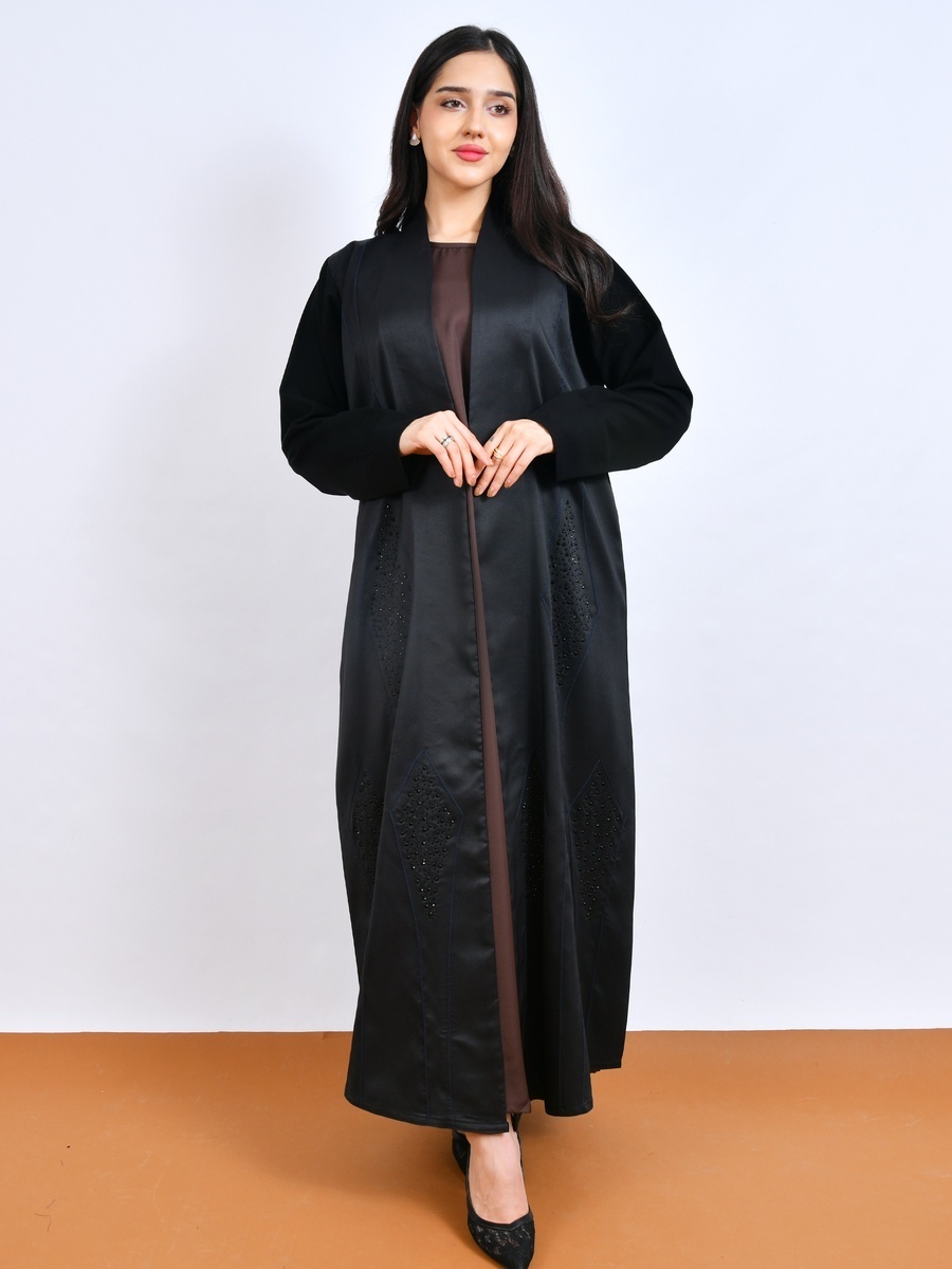 Embellished Front Open Abaya