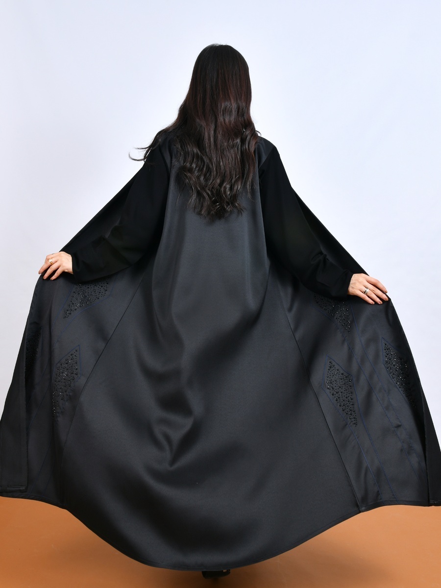 Embellished Front Open Abaya