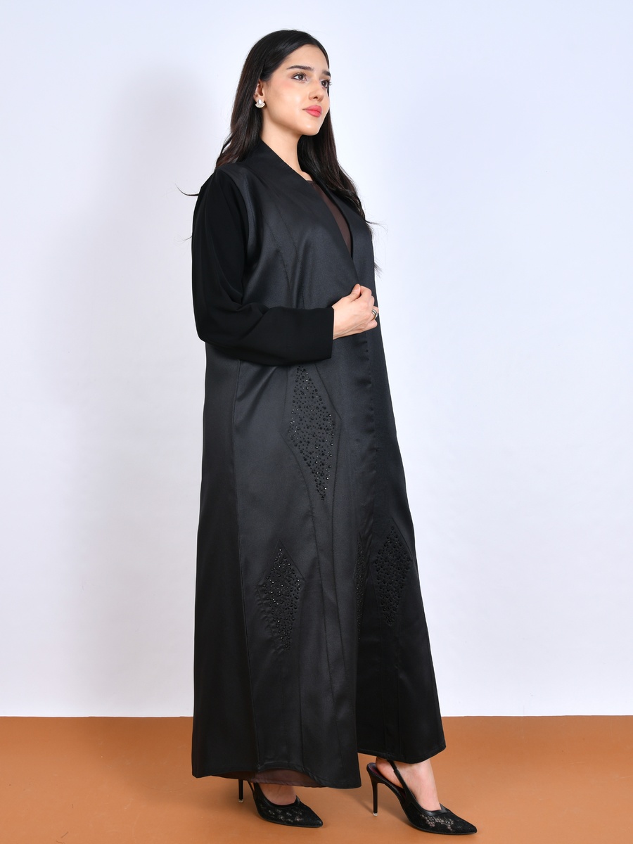 Black Embellished Abaya