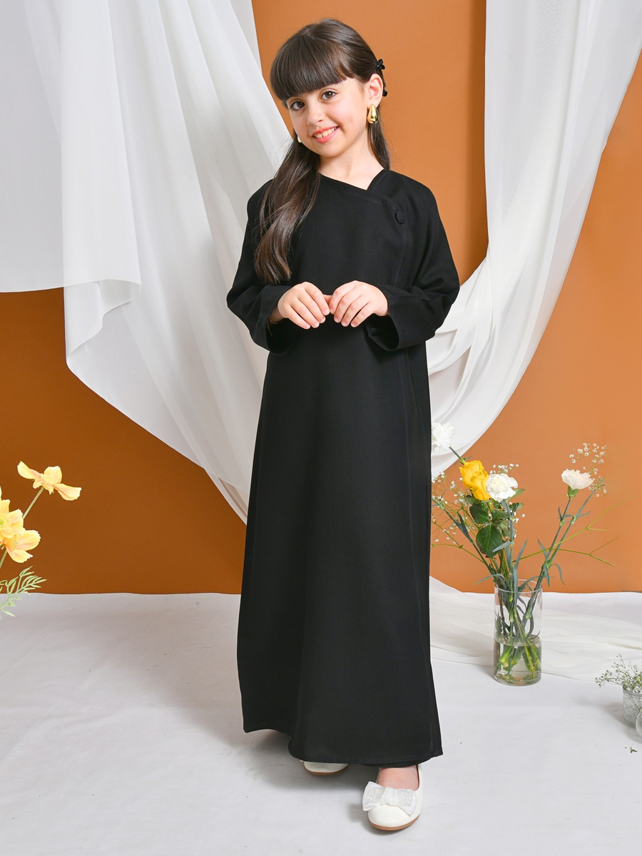 Girls Viola Abaya with Side Button