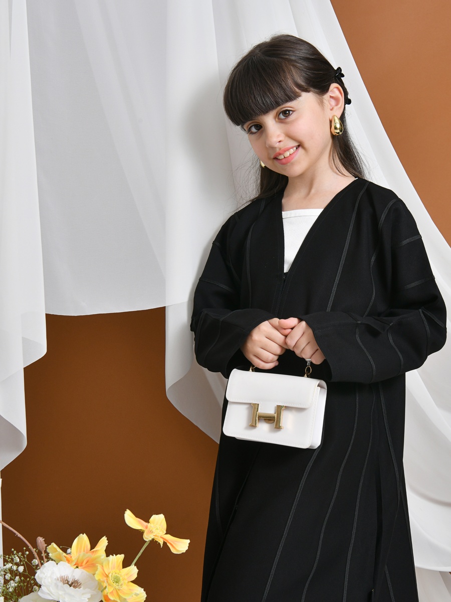 Girls Rital Abaya with Taping Detail