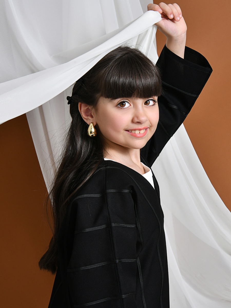 Girls Rital Abaya with Taping Detail