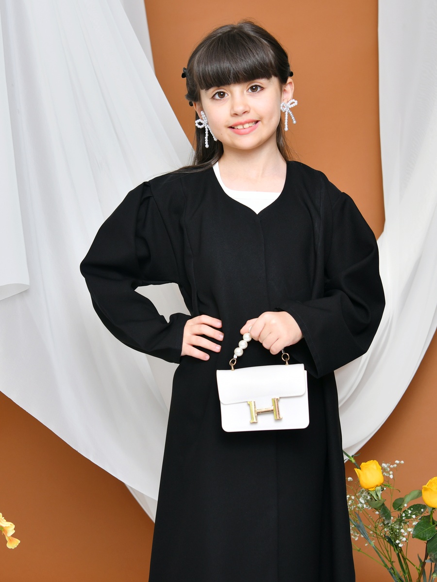 Girls Luna Abaya with Snap Button