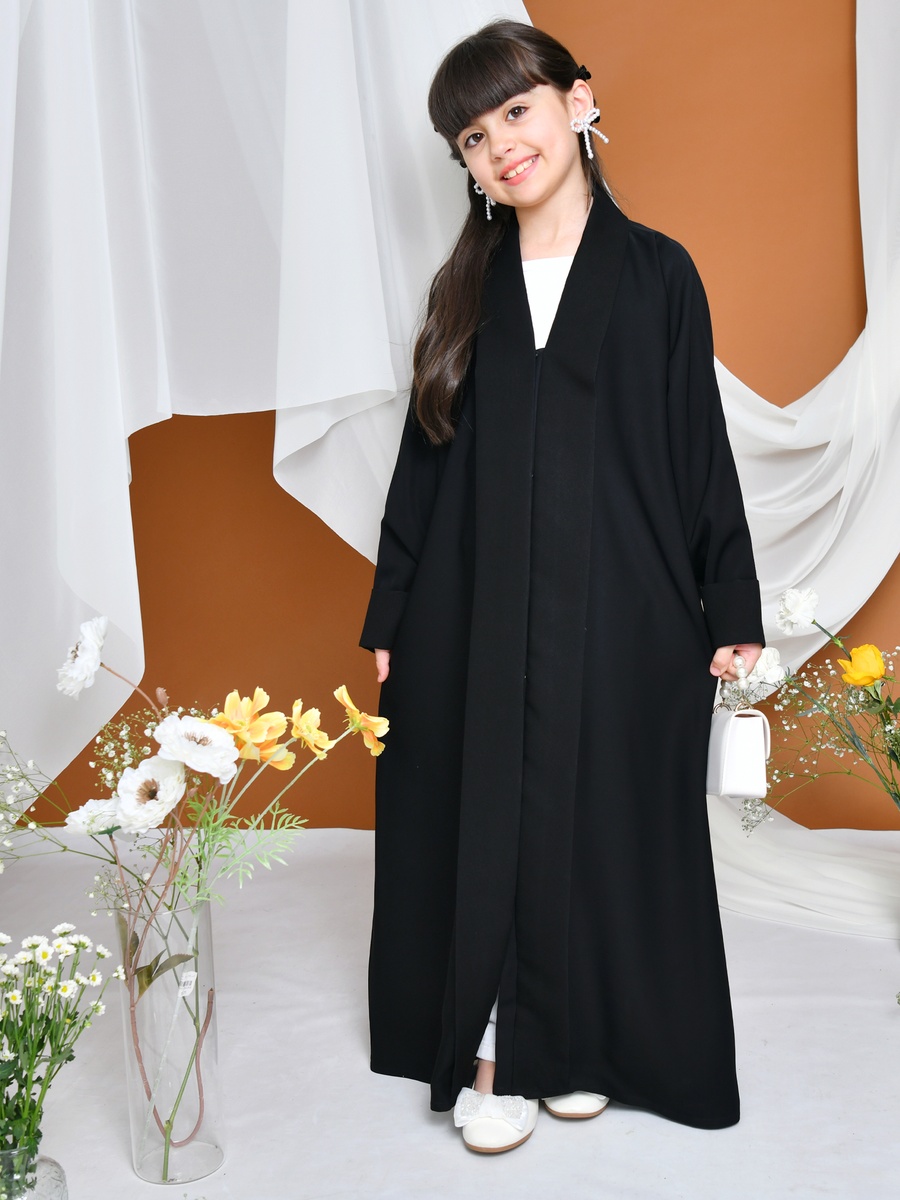 Girls Rima Abaya with Turn-Up Sleeve