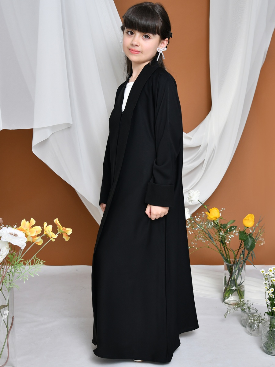 Girls Rima Abaya with Turn-Up Sleeve