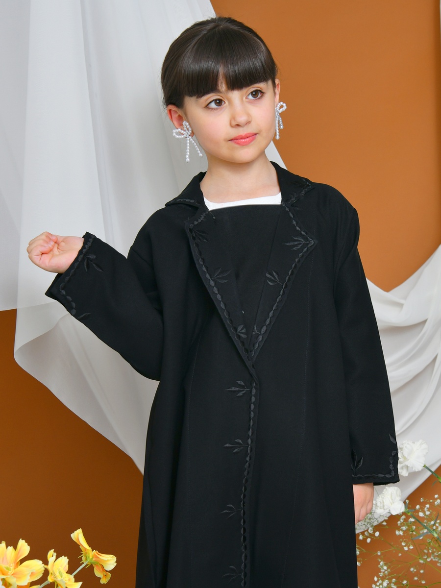 Girls Mira Abaya with Embroidery