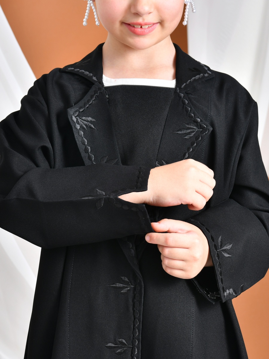 Girls Mira Abaya with Embroidery