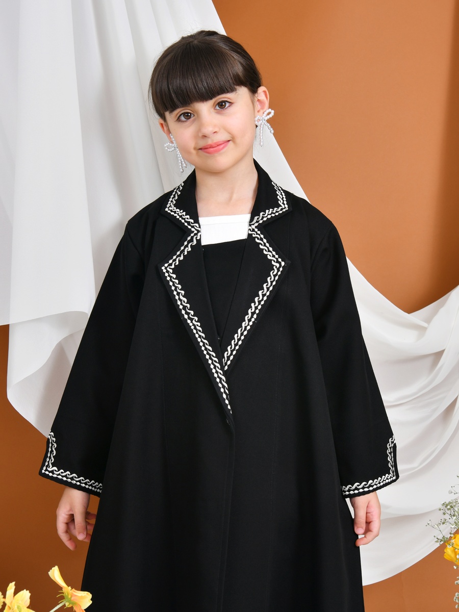 Girls Bella Abaya with Embroidery
