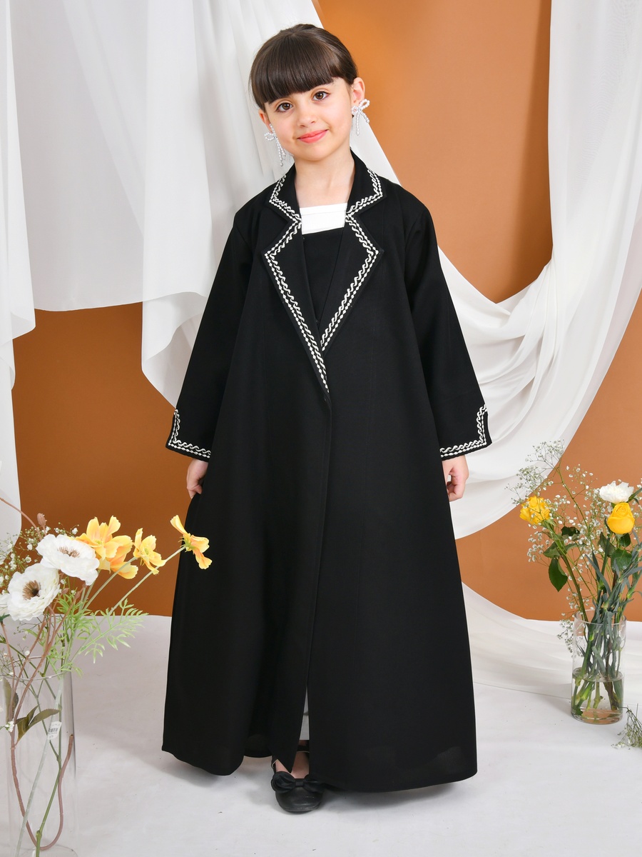 Girls Bella Abaya with Embroidery
