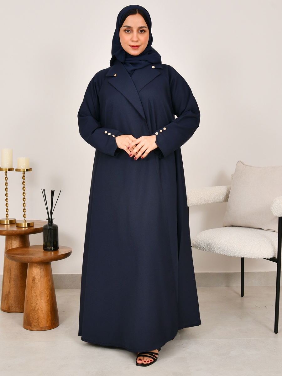 عباية رسمية بحافة واسعة وأزرار