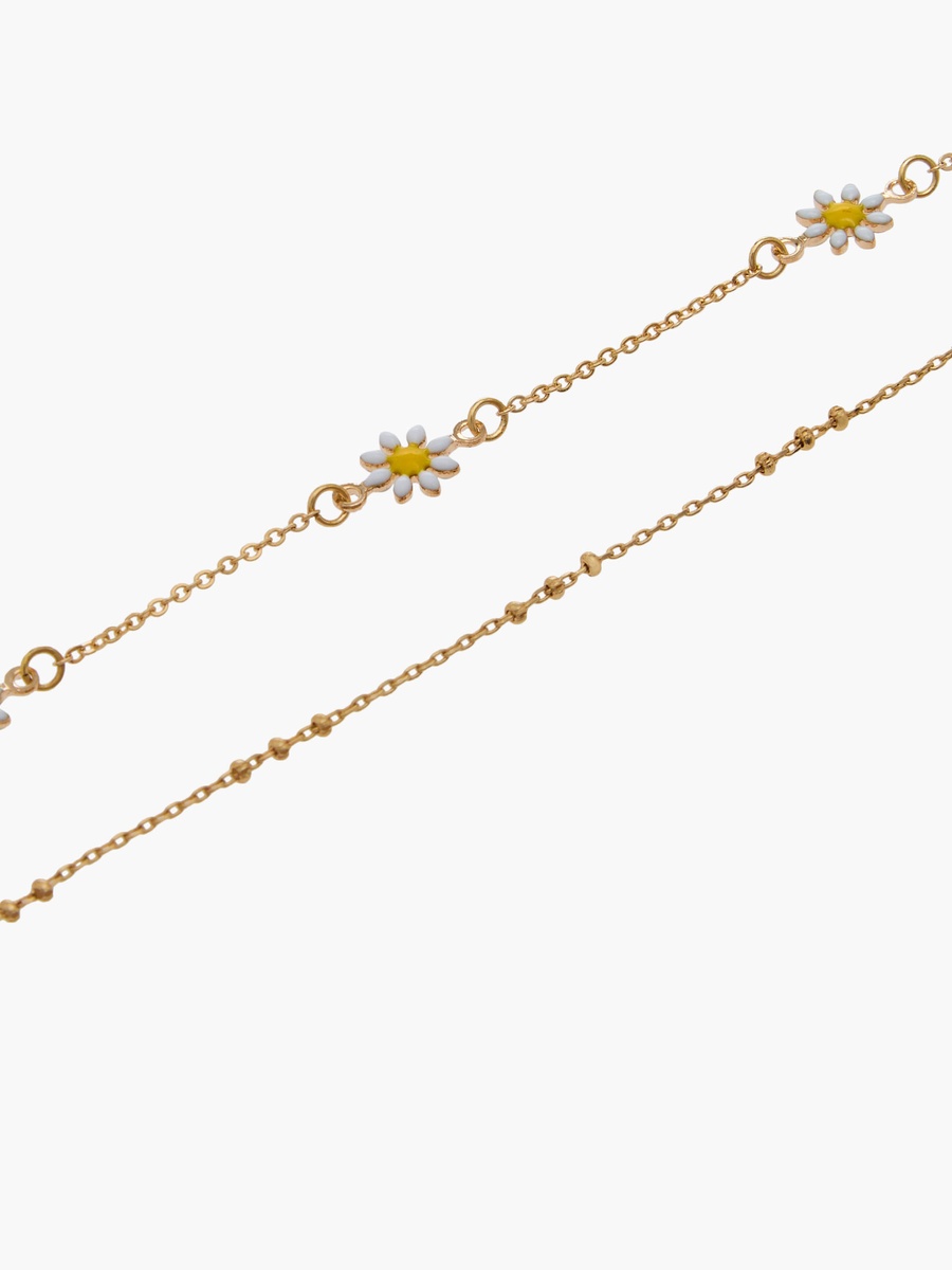 Pack of 2 Metal Embellished Anklet