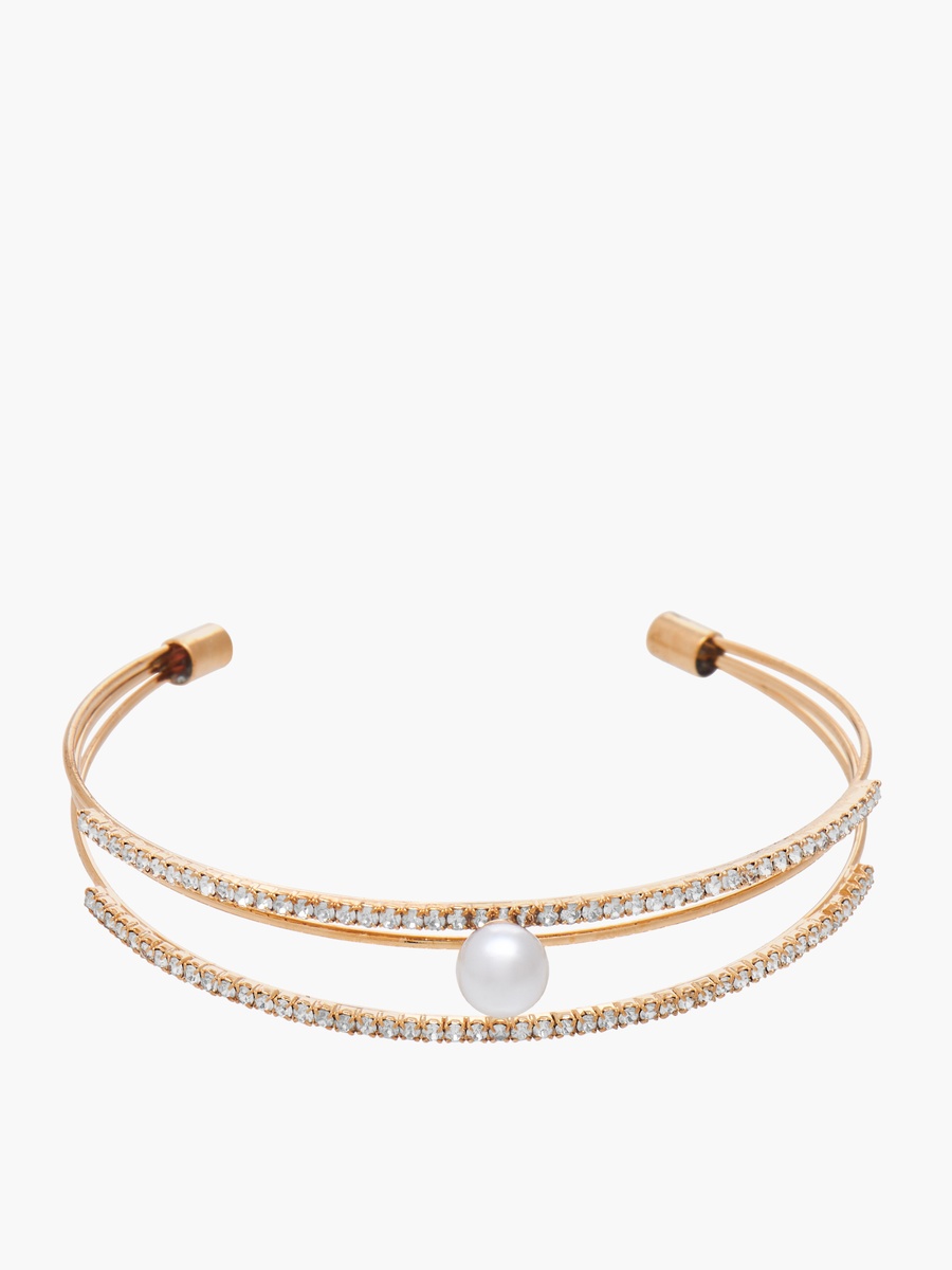 Metallic Cubic Zirconia Embellished Bracelet