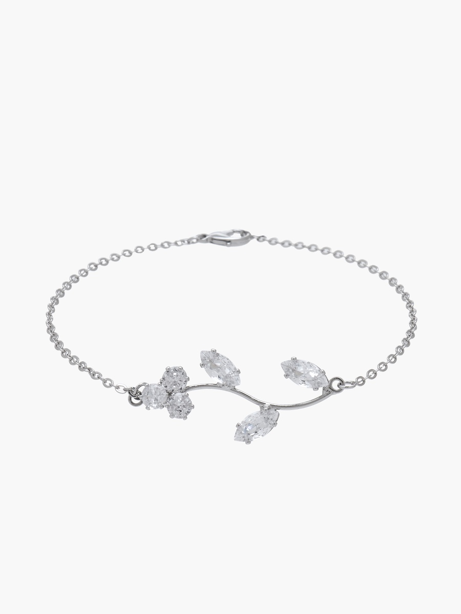 Metallic Cubic Zirconia Embellished Bracelet