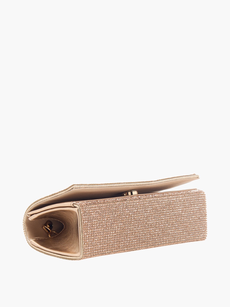 Embellished Clutch with Detachable Chain Strap