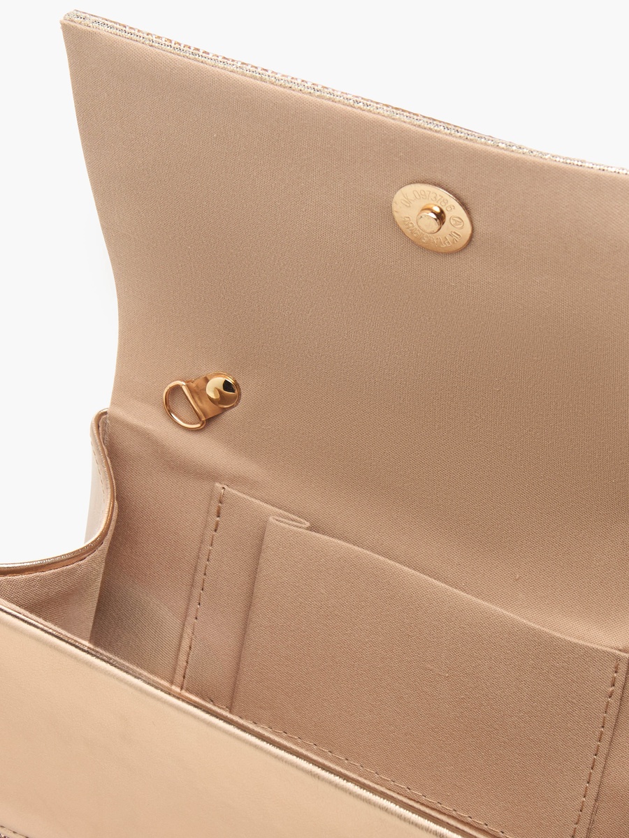 Embellished Clutch with Detachable Chain Strap