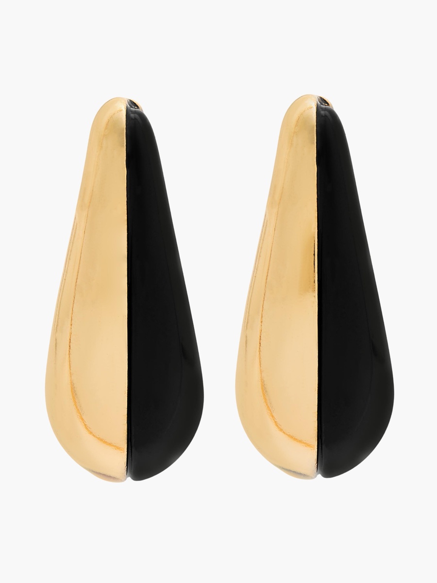 Metallic Hoop Earrings with Pushback Closure