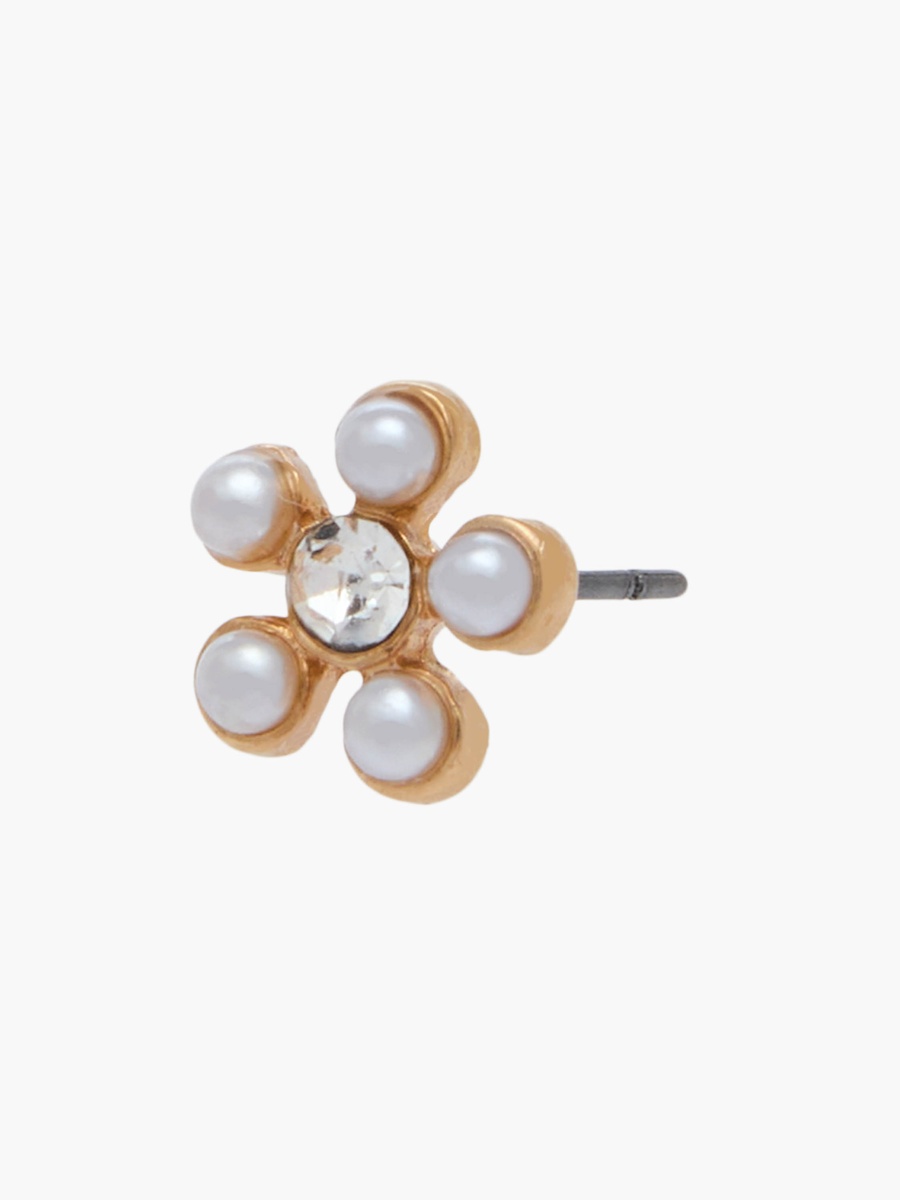 Pack of 7 Metallic Assorted Stud Earrings with Pushback Closure