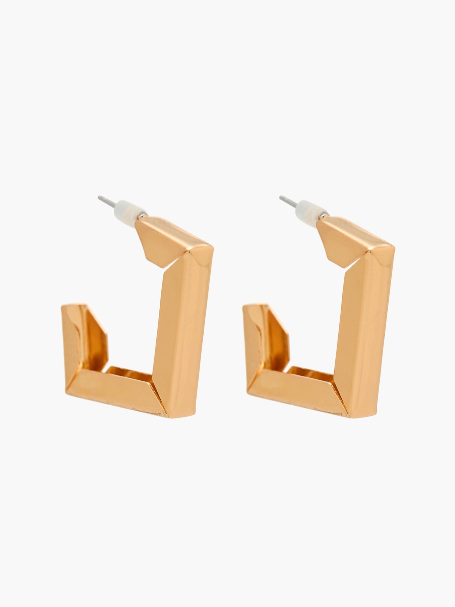 Pack of 3 Gold Tone Hoop Earrings with Pushback Closure