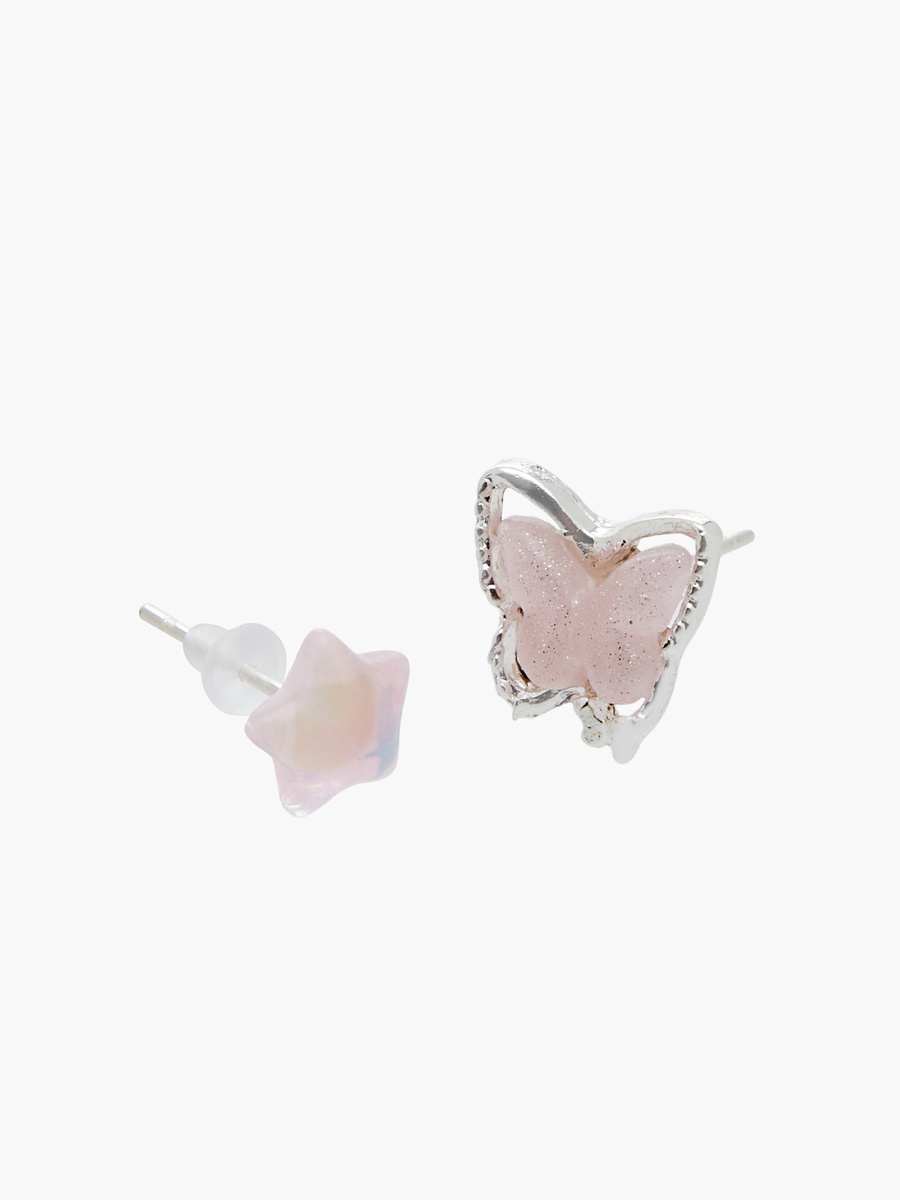 Pack of 9 Silver Tone Assorted Earrings with Pushback Closure