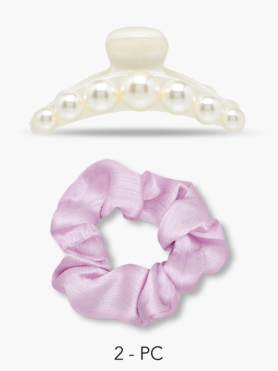 Set of 2 - Scrunchie and Hair Clamp
