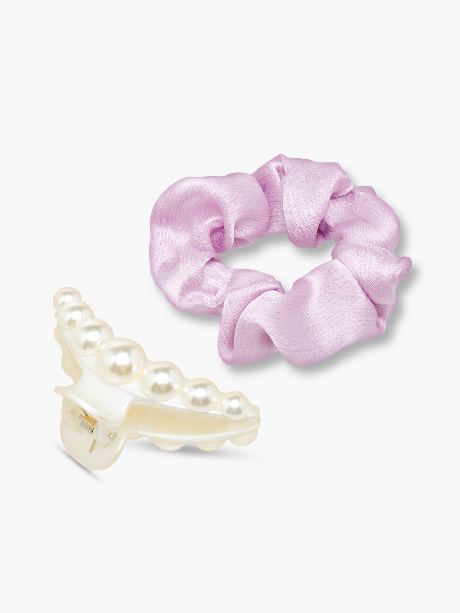 Set of 2 - Scrunchie and Hair Clamp