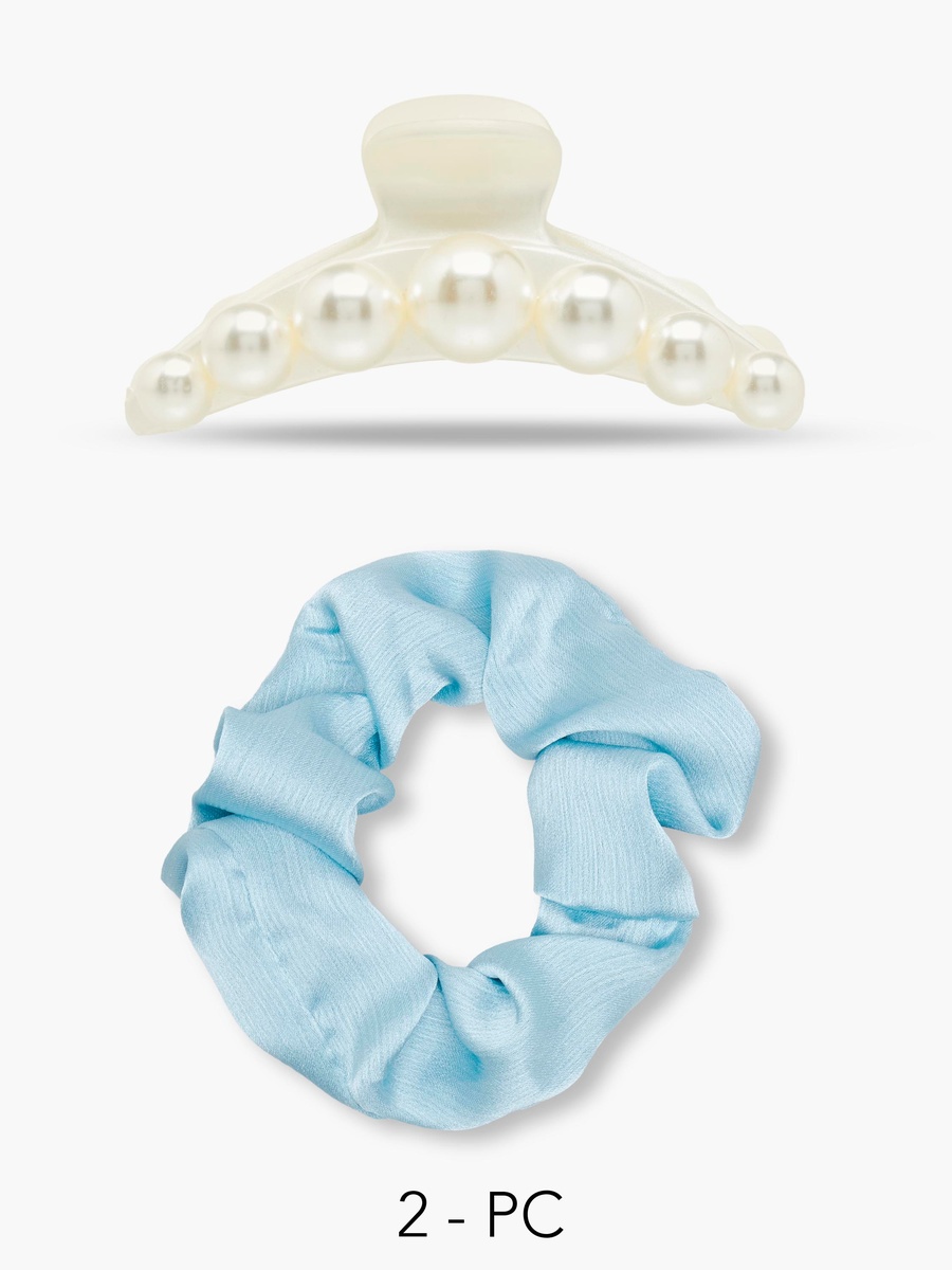 Set of 2 - Scrunchie and Hair Clamp