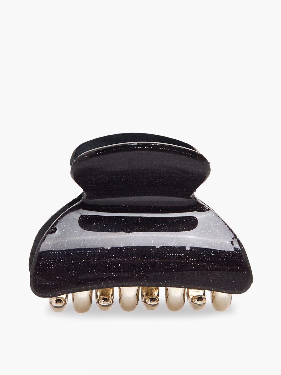 Pack of 3 Curved Hair Clamp with Glitter Finish