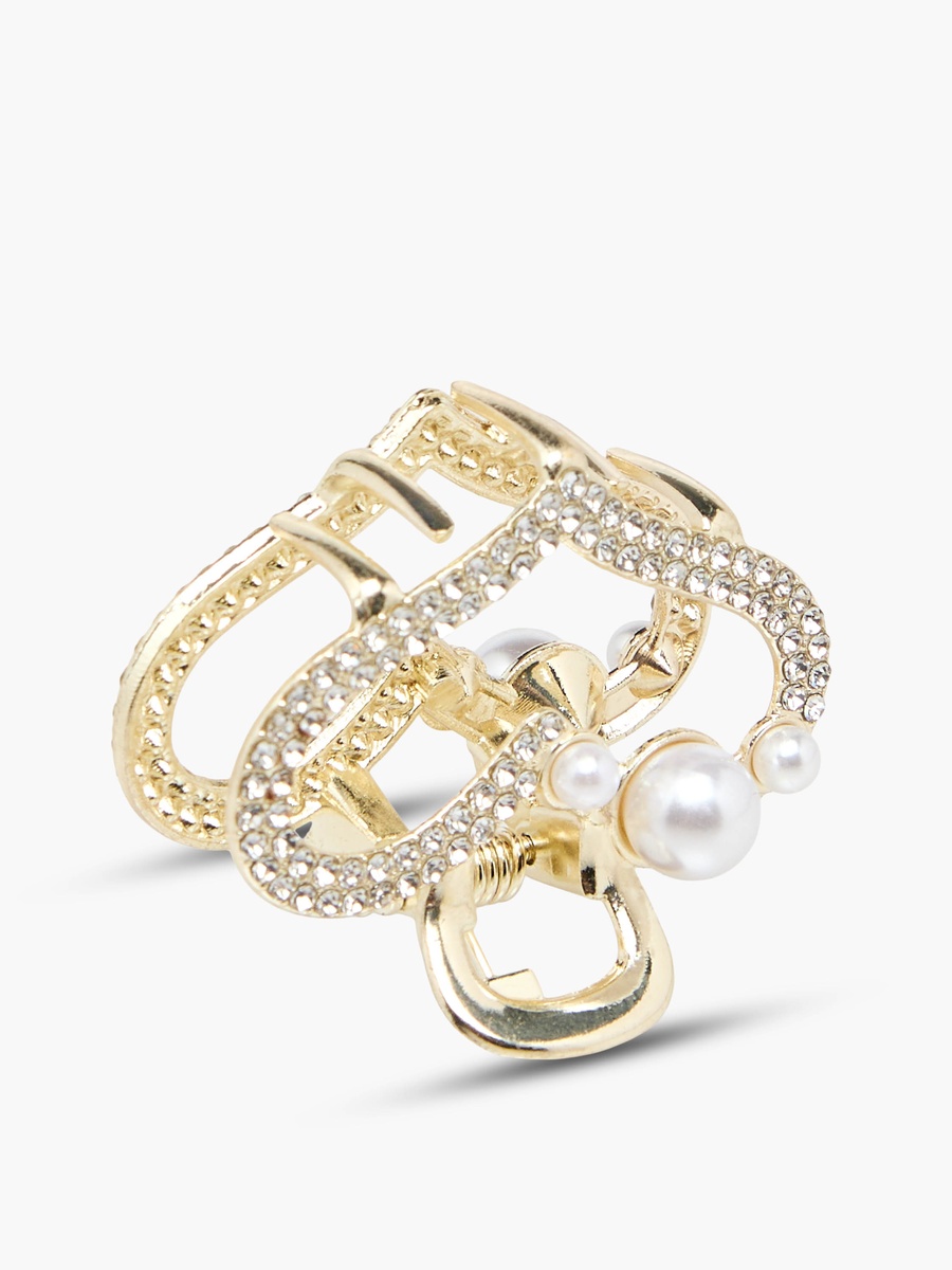Heart Hair Clamp with Embellished Detail