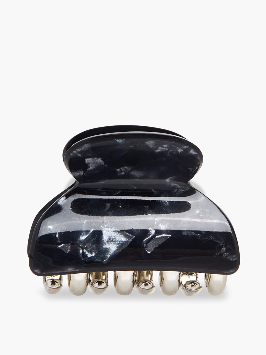 Pack of 3 Curved Hair Clamp with Marble Finish