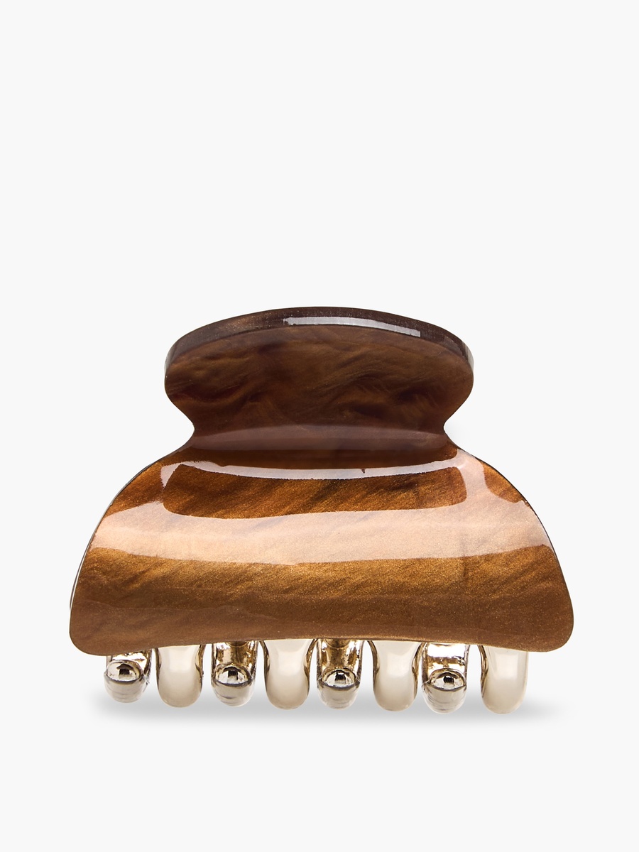 Pack of 3 Curved Hair Clamp with Marble Finish