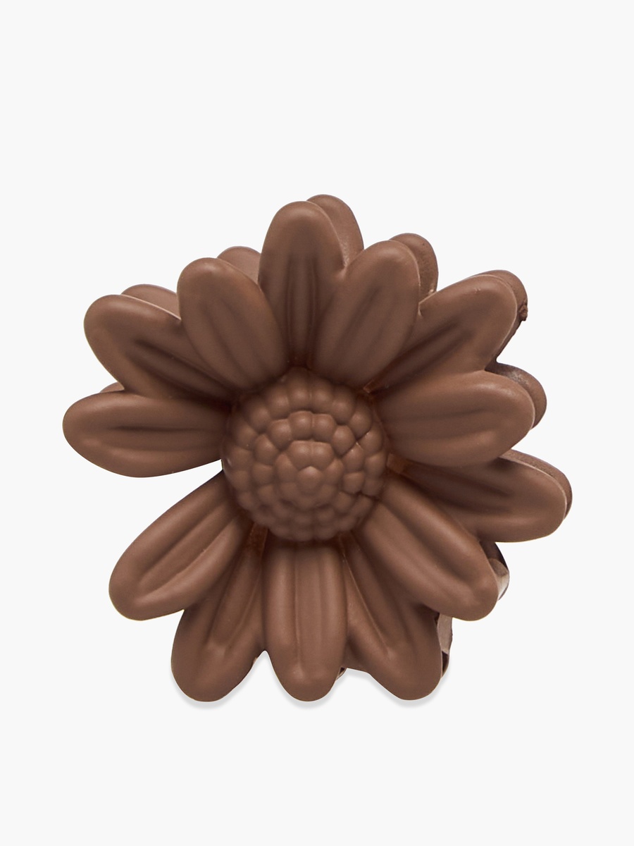Pack of 6 Floral Shaped Hair Clamp with Textured Design