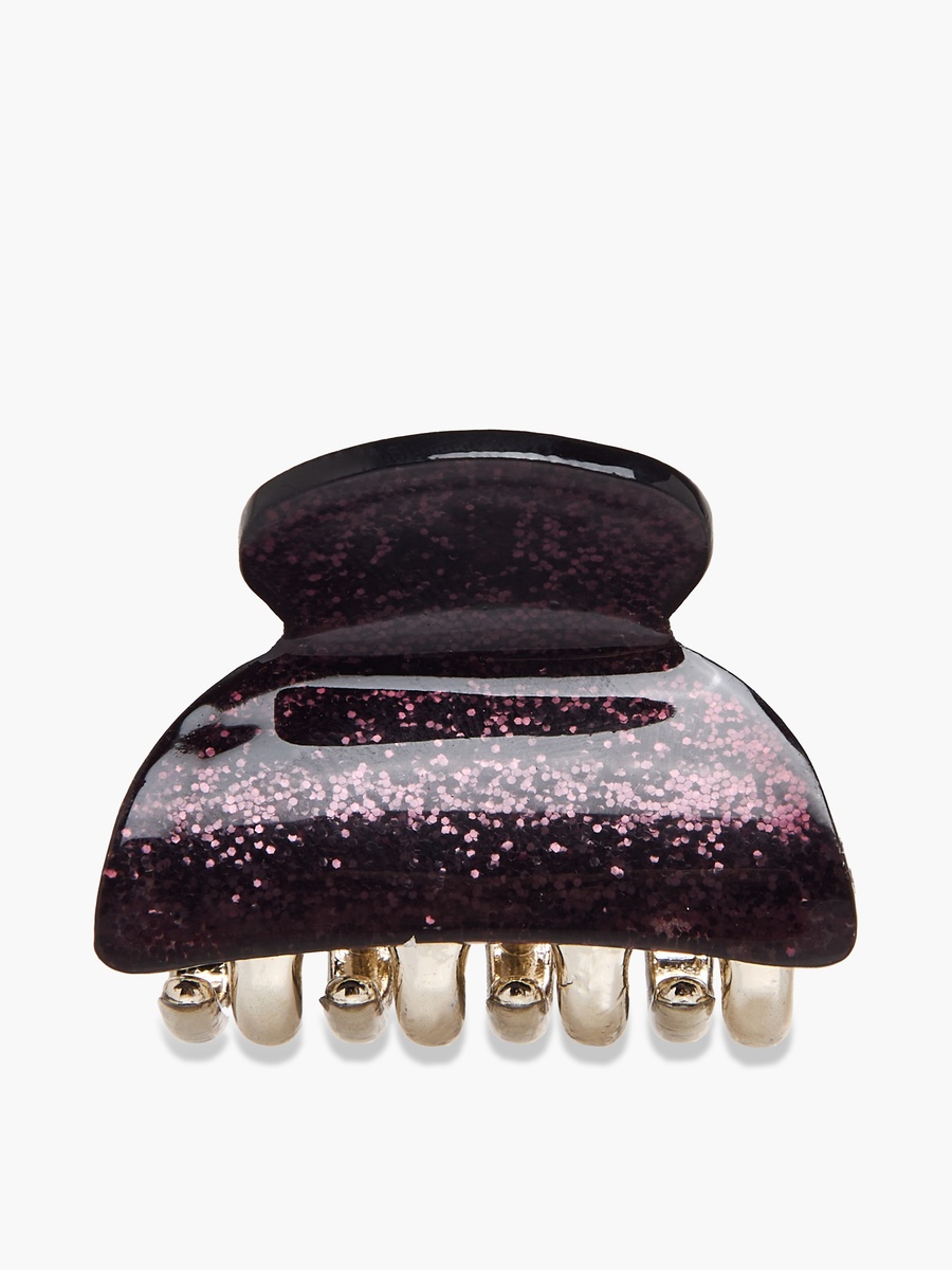Pack of 3 Curved Hair Clamp with Glitter Finish