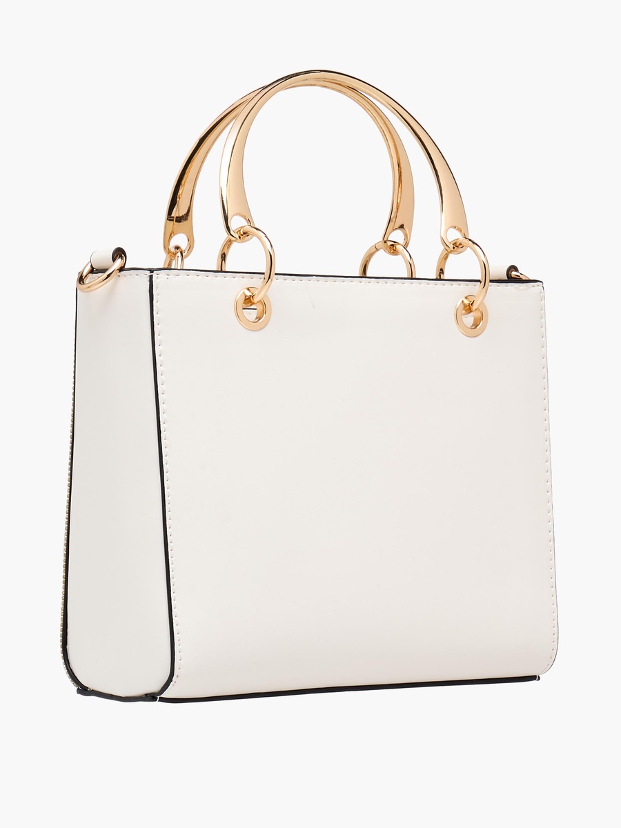 Tia Embellished Satchel Bag with Bag Charms