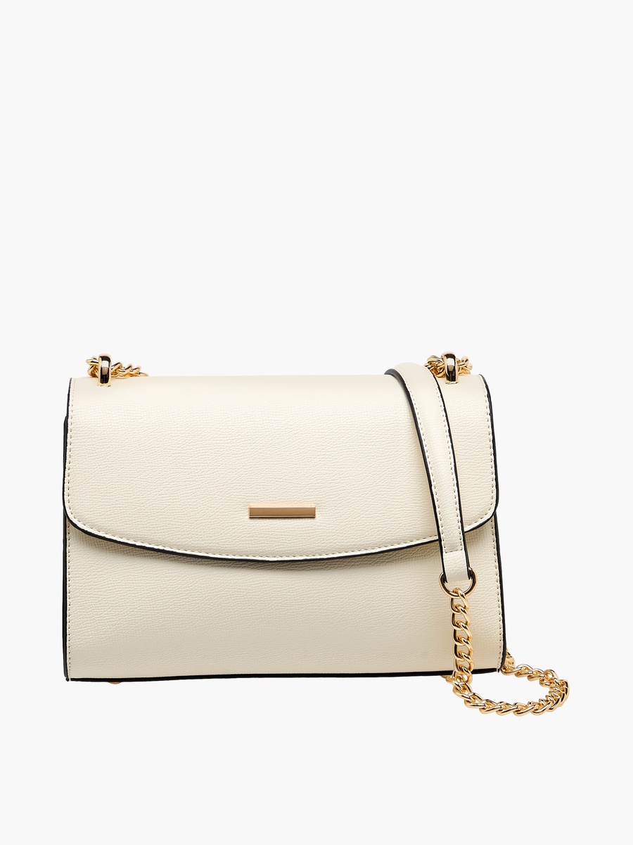 Jul Textured Crossbody Bag with Chain Strap