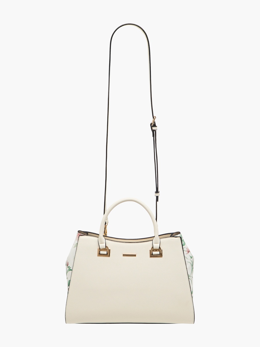Jul Floral Panel Tote Bag with Double Handles