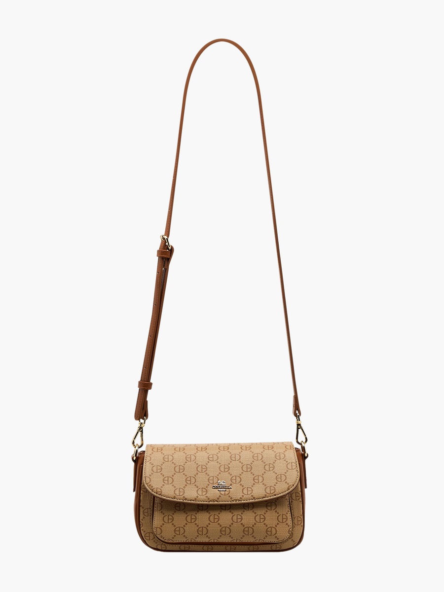 Monogram Print Crossbody Bag with Wallet