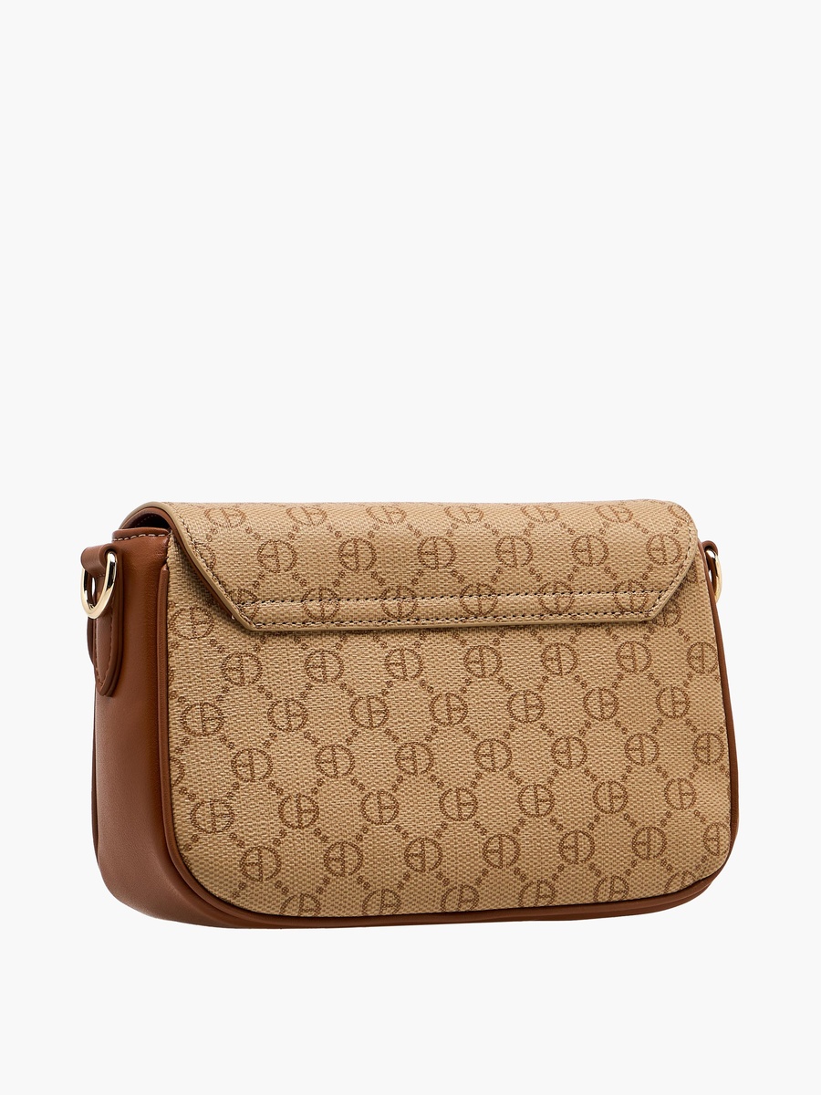 Monogram Print Crossbody Bag with Wallet