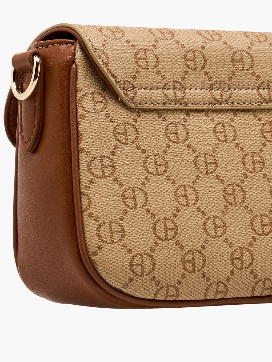 Monogram Print Crossbody Bag with Wallet