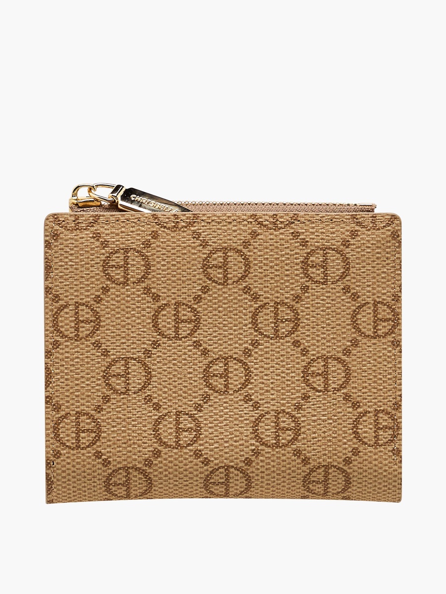 Monogram Print Satchel Bag with Wallet